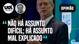 Ciro Gomes confessou ser incapaz de explicar plano de governo para o cidadão comum, diz Sakamoto