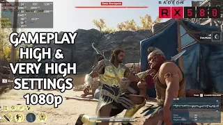 Assassin's Creed Odyssey Gameplay | RX 580 8GB + i7 4790 | HIGH + Very HIGH  Settings | 1080p