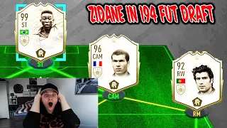 96 ICON Zinedine ZIDANE + 90 ICON Luis FIGO in 194 Rated Fut Draft Challenge - Fifa 20 Ultimate Team