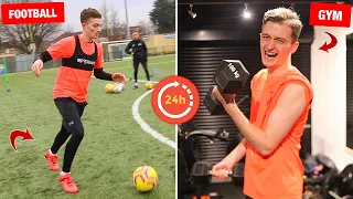 I trained like a PRO FOOTBALLER for 24 HOURS! (Very bad idea...)