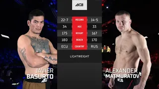 Хавьер Басурто vs. Александр Матмуратов | Javier Basurto vs. Alexander Matmuratov | ACA 159