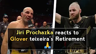 Jiri Prochazka reacts to Glover teixeira's retirement at UFC 283