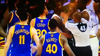 Lebron James vs Draymond Green fight in game 4