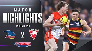 Adelaide v Sydney Highlights | Round 23, 2023 | AFL