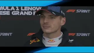 Max Verstappen's Post-Sprint Qualifying Interview on getting his lap time deleted at the Chinese GP