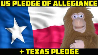 US and Texas Pledge of Allegiance for children: preschool and kindergarten