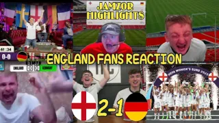 ENGLAND FANS REACTION TO ENGLAND 2-1 GERMANY WOMEN'S EUROS FINAL 2022 GOAL REACTIONS FANS CHANNEL