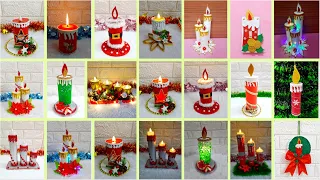 15 low budget Candle making idea for Christmas Decoration|Best out of waste Christmas craft idea🎄148