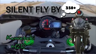 Kawasaki H2R Silent Fly by on 350kph🔥 wind sound is awesome ❤️ #kawasaki #youtube