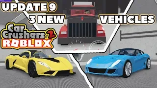 *NEW* CAR CRUSHERS 2 UPDATE 9!!! (3 NEW VEHICLES, NEW DERBY MAP & MORE!) (ROBLOX)