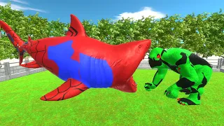 Hulk Goro The Giant Vs Spiderman Megalodon -Animal Revolt Battle Simulator#animals #arbs #spiderman