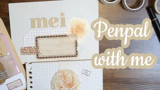 Penpal WIth Me | Neutral tones 🤎 - NO talking + relaxing music | Beige theme