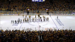 Handshakes: Predators and Blackhawks shake hands after Nashville sweeps