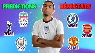 REACTION à mes prédictions du classement de Premier League 🧐 L'erreur est humaine 😂