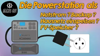 Bluetti AC200MAX  + B300 Powerstation als Notstrom? PV-Speicher? Hausnetz einspeisen?