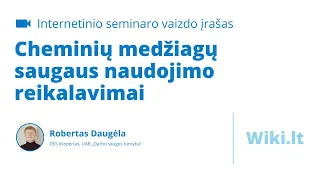 Cheminių medžiagų saugaus naudojimo reikalavimai