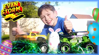 Monster Trucks Eggs and Bunny Rabbit Compilation