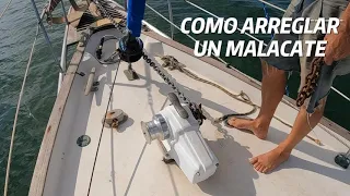 Restauramos con éxito el malacate de nuestro velero Whitby 42