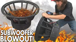 Blowing $8000 Worth of SUBWOOFERS!?! The BIGGEST Subwoofer BLOWOUT EVER w/ Rare 18" SPEAKER BLOWOUTS
