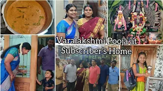 Full Day vlog | நம் Subscriber வீட்டு வரலட்சுமி பூஜை Vlog🙏| அருள் வாக்கு | Sprouted Channa Gravy😋