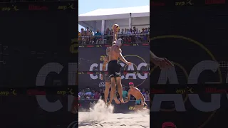 Insane Beach Volleyball Jousts | Evan Cory's 2nd Efforts are Ridiculous #shorts