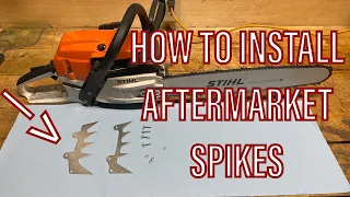 How to install aftermarket large felling spikes on a Stihl MS261c chainsaw (modification required!!)