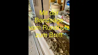 Bretter schneiden mit bandsäge