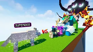 SuperDog DEATHRUN All Minecraft Bosses - SUPERDOG 999 LVL vs WITHER STORM, FERROUS, HYDRA, HEROBRINE