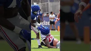 Saquon Barkley TRUCKS teammate | Brawl breaks out! #Shorts