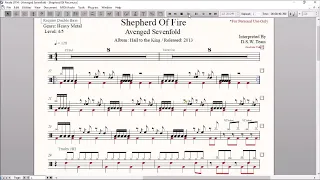 Drum Score World - Avenged Sevenfold - Shepherd Of Fire (sample)