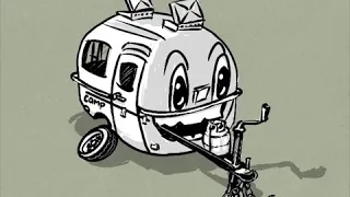 Animation of camp, aka Scamp, a 13' molded travel trailer from my storybook, camp and creatures.