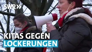 Demonstration für mehr Sicherheit in Kitas | SWR Aktuell