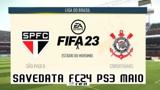 São Paulo x Corinthians FIFA FC24 PS3 SAVEDATA MAIO EM ANDAMENTO