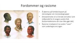 Samfunnsfag - Innvandring, flerkultur, fordommer og rasisme