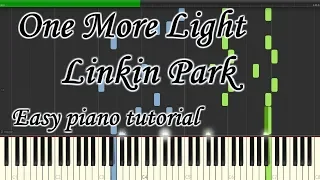 One More Light - Linkin Park - Very easy and simple piano tutorial synthesia planetcover