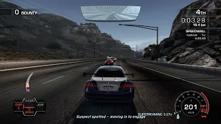 Need for Speed Hot Pursuit - BMW M3 GTR with Most Wanted Pursuit Theme (Gameplay on PC)