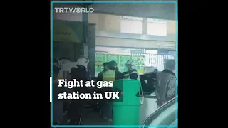 Fight breaks out in petrol station near Camden, London