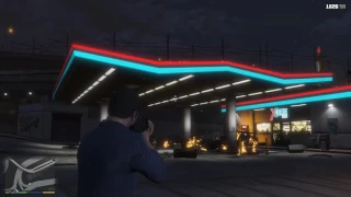 Grand Theft Auto V Gas Station Blow up