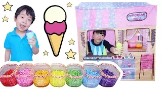 ★レインボーつぶつぶスライムアイスクリーム屋さん！★Rainbow slime ice cream★