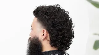 LEARN HOW TO DO A HIGH TAPER WITH A MULLET ON CURLY HAIR!