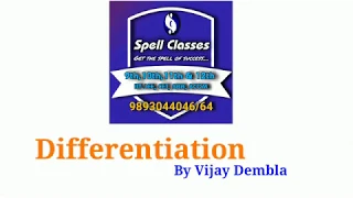 Class 11 Chapter 3 Kinematics: Differentiation | Calculus part 01 | Mathematical Tool | Vijay Dembla