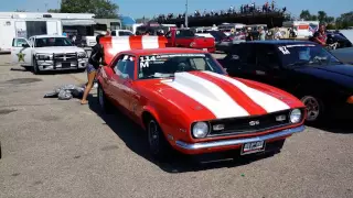 JD meeting Alex Taylor at Great Lakes dragaway in the power to her