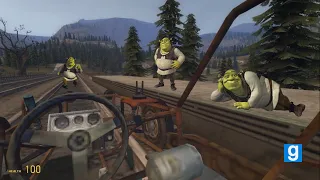 #6 Running away from shrek by car || Garry's mod