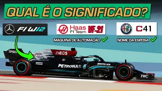 O QUE SIGNIFICAM AS SIGLAS DOS NOMES NOS CARROS DA F1?