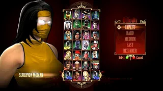 Mortal Kombat 9 - WOMAN SCORPION MOD - Expert Arcade Ladder - Gameplay @ (1080p) - 60ᶠᵖˢ ✔