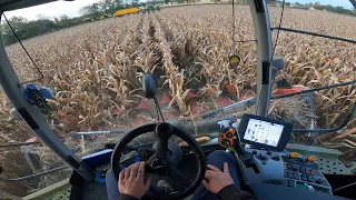 POV/Gopro Mlátenie kukurice 🌽 Claas Lexion 670 + Geringhoff (8 riadok/rows)