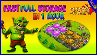 How to fast loot elixir,dark elixir,gold,in 1hour using goblin | Clash of clans