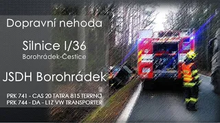 Hasiči Borohrádek 13.2. 2020 Dopravní nehoda