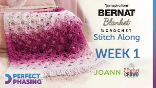 Week 1: Crochet Open Flower Phasing Blanket Stitch Along