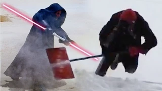 Guy falling for 9 seconds while trying to fight Darth Maul